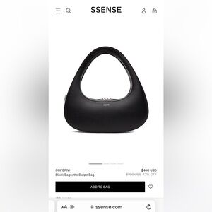 Coperni Black Baguette Swipe Bag